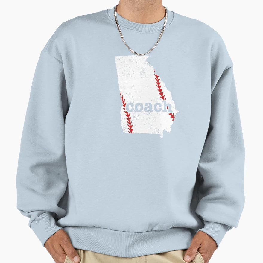 Georgia Baseball Coach Softball Coach T-Shirt - Casual Everyday Wear Unisex - T-Shirt, Sweatshirt, Hoodie