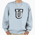 Letter U Distressed Two Color Sweatshirt - Fun Novelty Design for Adults - T-Shirt, Sweatshirt, Hoodie
