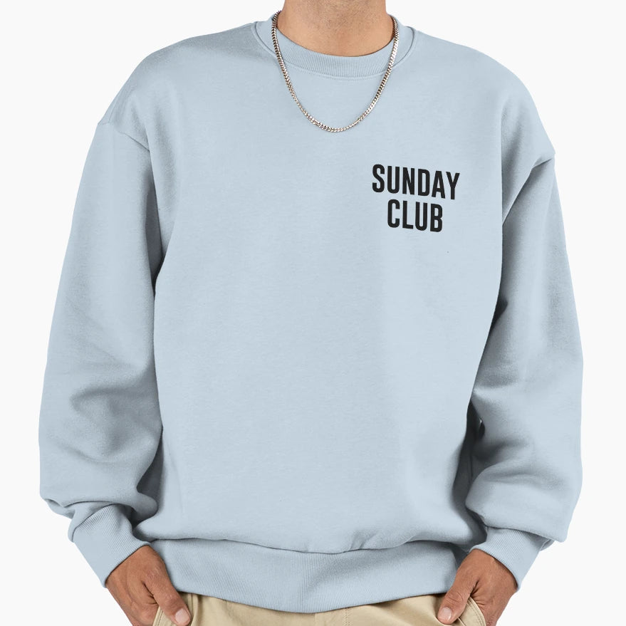 Sunday Club Weekend Sweatshirt - Minimalist Print for Adults - T-Shirt, Sweatshirt, Hoodie