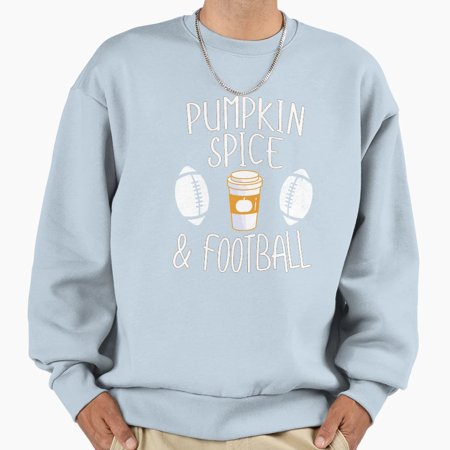 Thanksgiving Pumpkin Spice Football Sweatshirt - Unique Graphic for Adults - T-Shirt, Sweatshirt, Hoodie