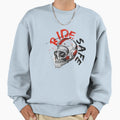 Ride Safe Skull Biker Helmet Sweatshirt - Custom Art Print Men Women - T-Shirt, Sweatshirt, Hoodie
