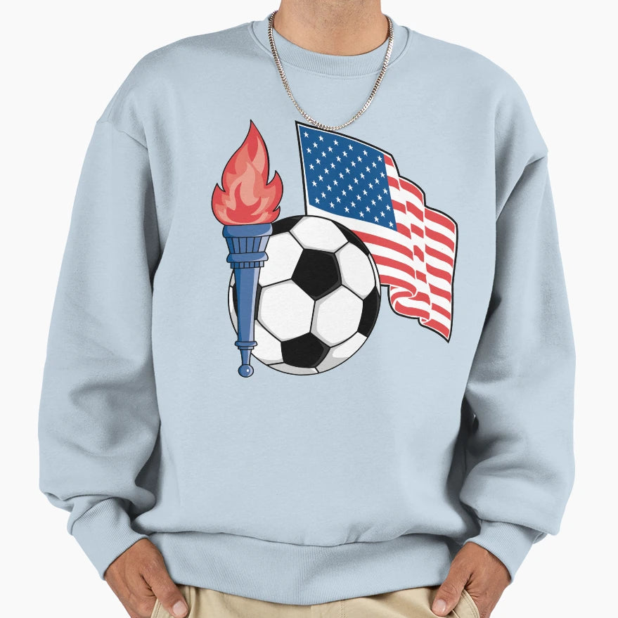 Usa Soccer Sweatshirt - Casual Everyday Wear for Adults - T-Shirt, Sweatshirt, Hoodie