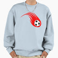 Curving Football Fireball Sweatshirt - Novelty Apparel Unisex - T-Shirt, Sweatshirt, Hoodie