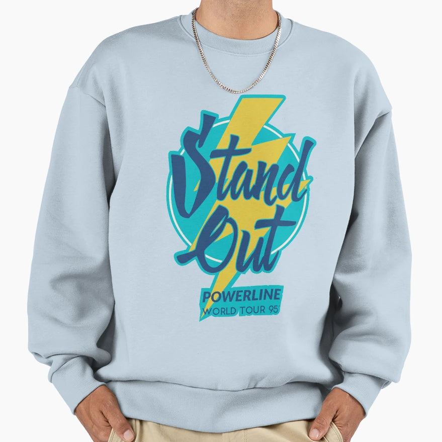 Stand Out Powerline Lighting Bolt Sweatshirt - Novelty Apparel Men Women - T-Shirt, Sweatshirt, Hoodie