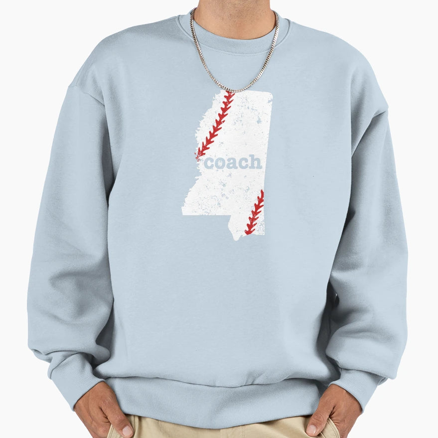 Mississippi Baseball Coach Softball Coach T-Shirt - Streetwear Style Unisex - T-Shirt, Sweatshirt, Hoodie