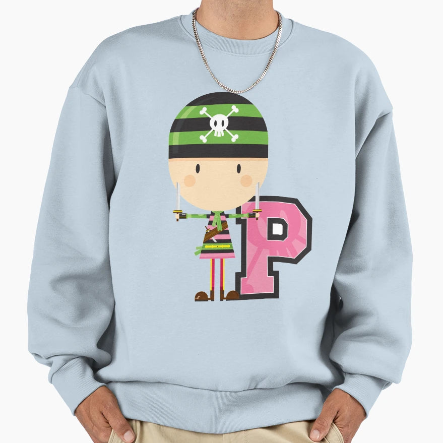 Copy P Is Pirate Educational Sweatshirt - Aesthetic Graphic Men Women - T-Shirt, Sweatshirt, Hoodie