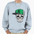 Skull Old School Baseball Cap Sweatshirt - Streetwear Style Unisex - T-Shirt, Sweatshirt, Hoodie