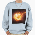 Flaming Soccer Ball Sweatshirt - Streetwear Style for Adults - T-Shirt, Sweatshirt, Hoodie