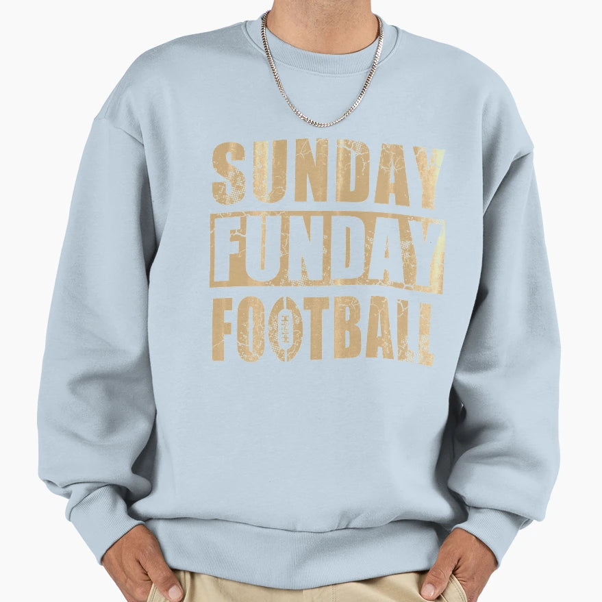 Sunday Funday Football Sweatshirt - Graphic Print Unisex - T-Shirt, Sweatshirt, Hoodie