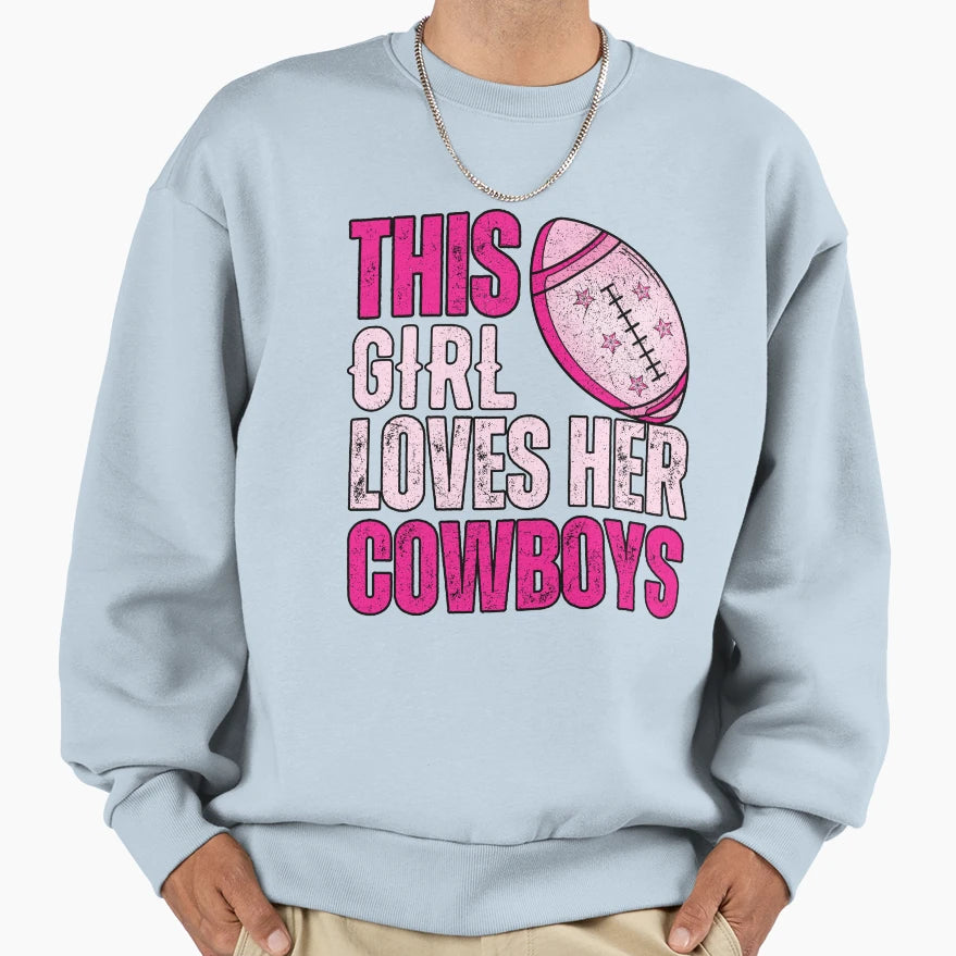 This Loves Her Cowboys Sweatshirt - Trendy Graphic Unisex - T-Shirt, Sweatshirt, Hoodie