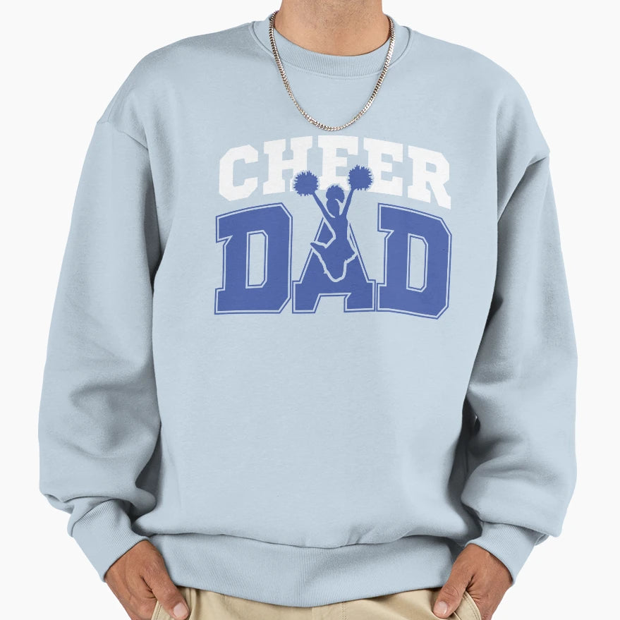 Cheer Dad White Sweatshirt - Trendy Graphic for Adults - T-Shirt, Sweatshirt, Hoodie