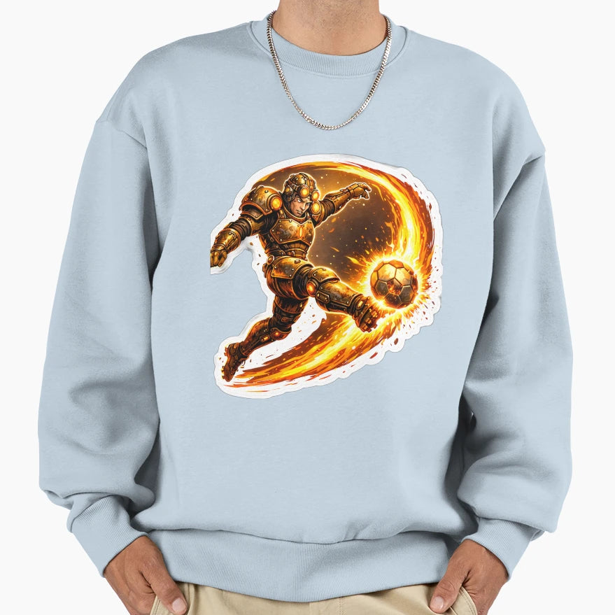 Steampunk Soccer Mechanical Striker Sweatshirt - Graphic Print Men Women - T-Shirt, Sweatshirt, Hoodie