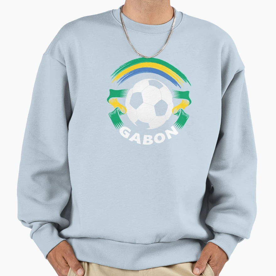 Gabon Football Soccer Fan Flag Sweatshirt - Casual Everyday Wear for Adults - T-Shirt, Sweatshirt, Hoodie