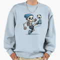 Halloween Spooky Skeleton Playing Soccer Sweatshirt - Graphic Print Unisex - T-Shirt, Sweatshirt, Hoodie