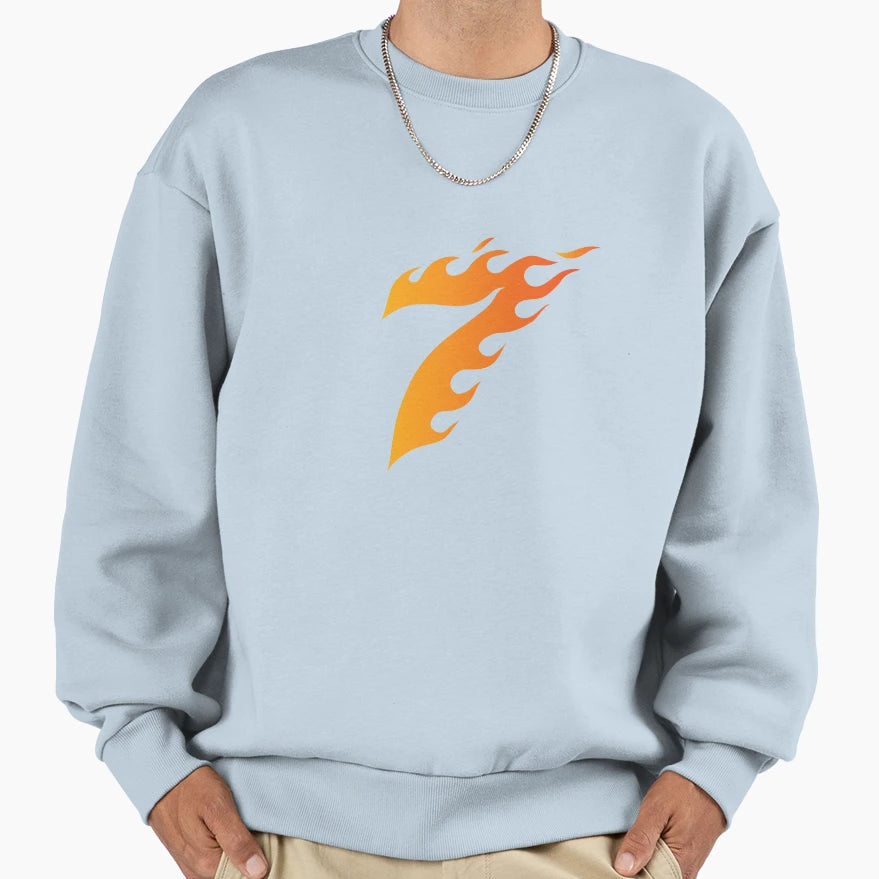 Lucky Seven Sweatshirt - Minimalist Print Unisex - T-Shirt, Sweatshirt, Hoodie
