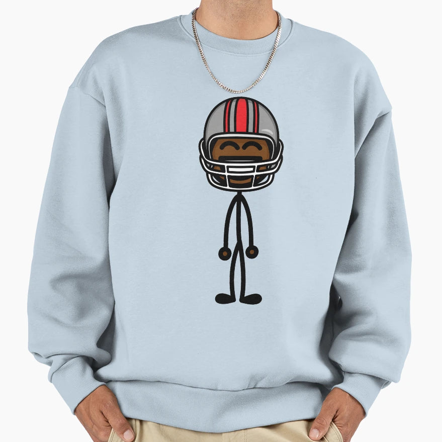 Football Guy 1 Sweatshirt - Minimalist Print Men Women - T-Shirt, Sweatshirt, Hoodie