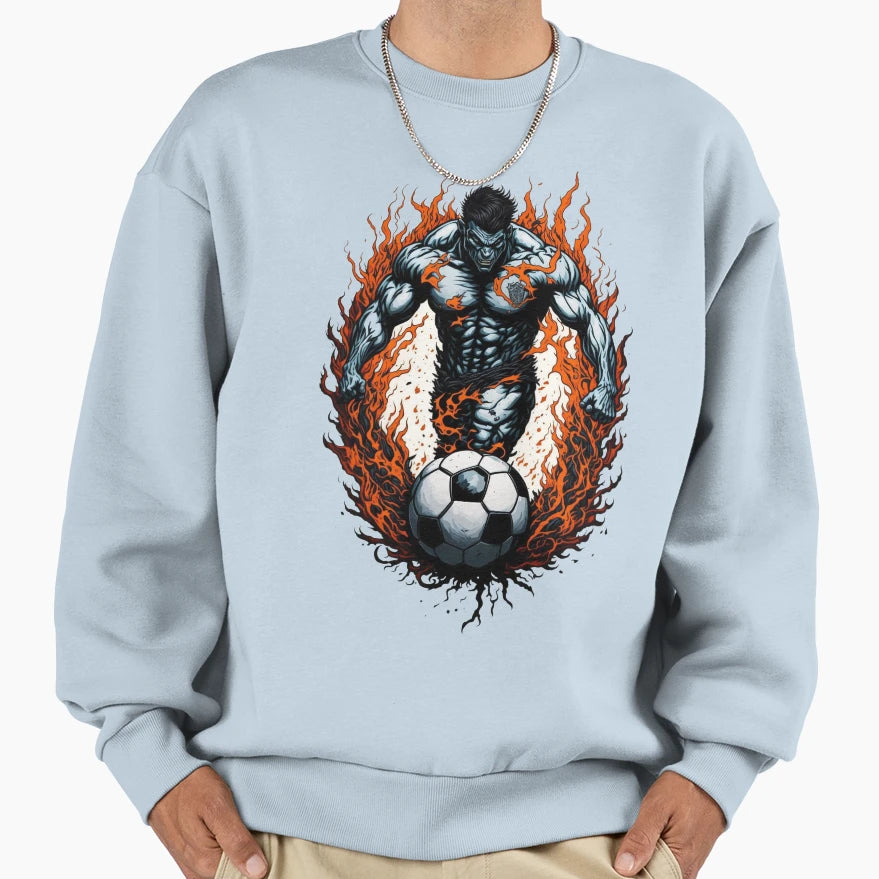 Football Player Sweatshirt - Aesthetic Graphic Men Women - T-Shirt, Sweatshirt, Hoodie