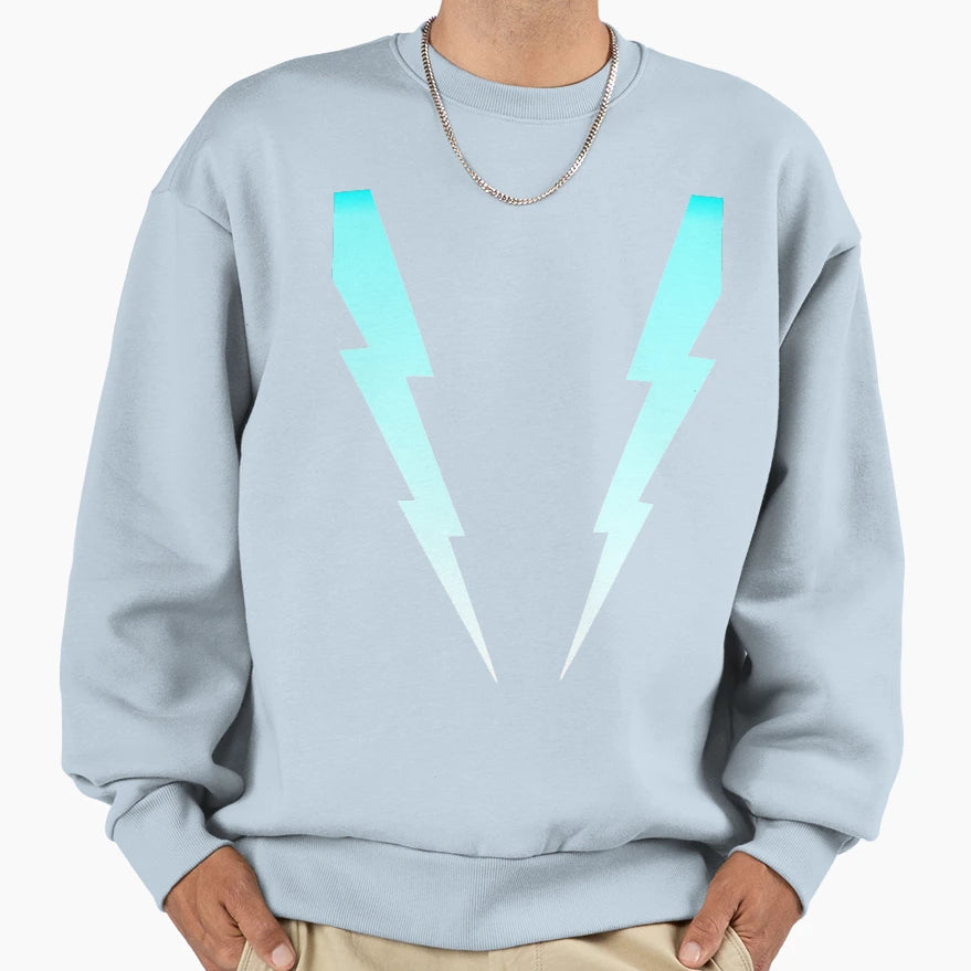 Double Lightning Sweatshirt - Casual Everyday Wear for Adults - T-Shirt, Sweatshirt, Hoodie