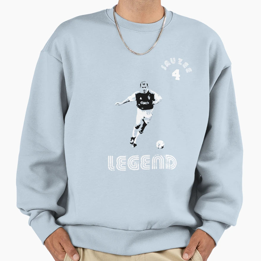 Hibs Legend Franck Sauzee Sweatshirt - Graphic Print for Adults - T-Shirt, Sweatshirt, Hoodie