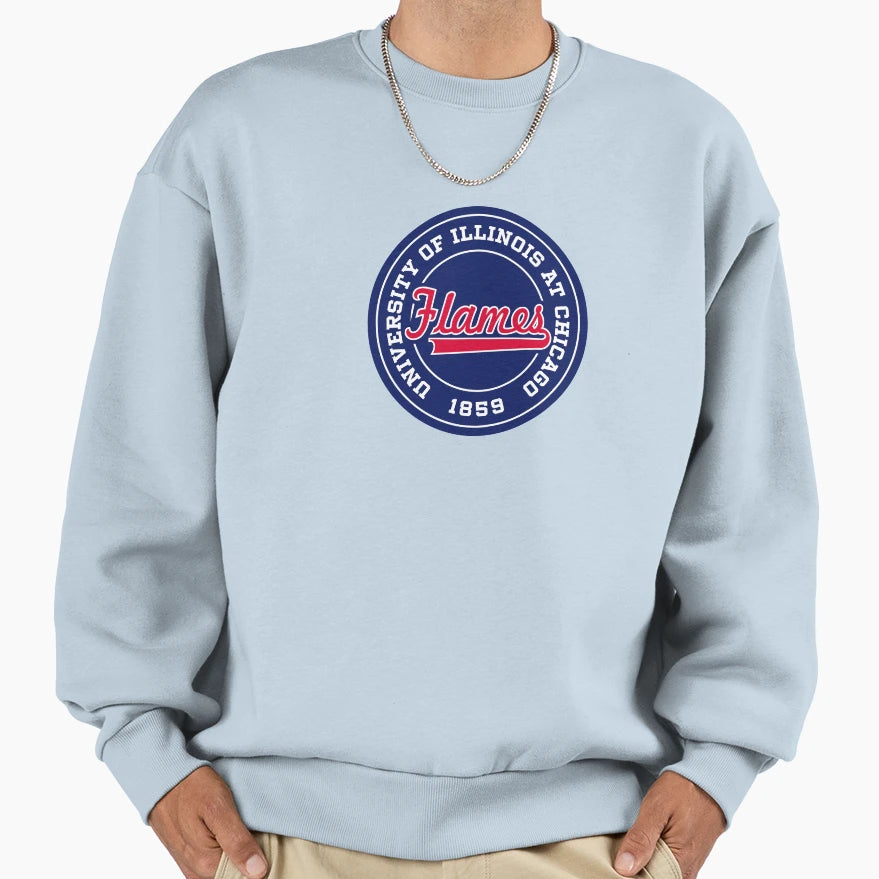 University Illinois Chicago Flames Sweatshirt - Unique Graphic Men Women - T-Shirt, Sweatshirt, Hoodie