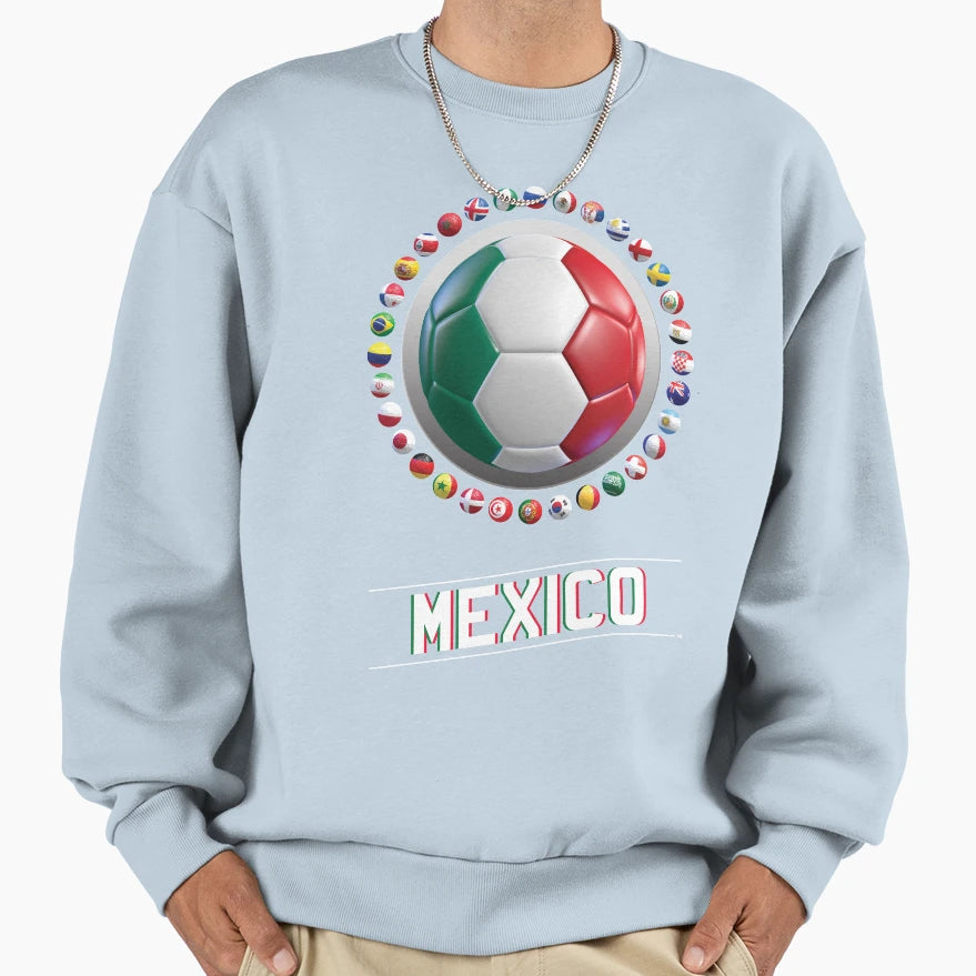 Mexico World Football Championship Sweatshirt - Trendy Graphic Men Women - T-Shirt, Sweatshirt, Hoodie