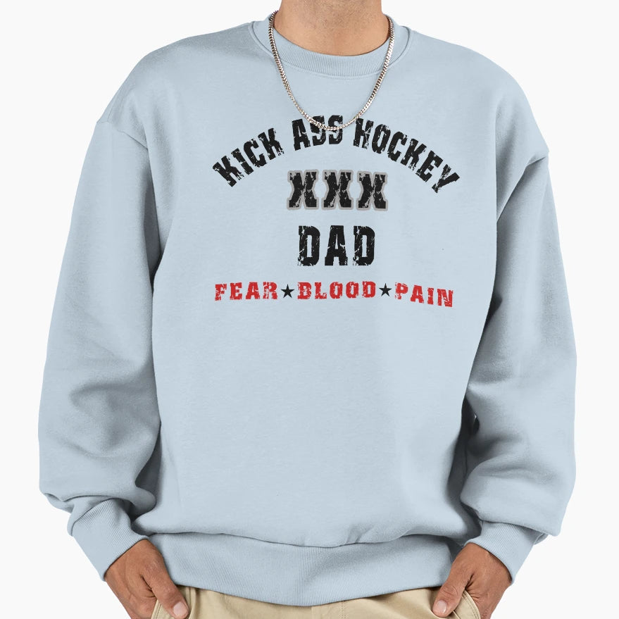 Hockey Dad Sweatshirt - Minimalist Print Men Women - T-Shirt, Sweatshirt, Hoodie