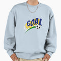 Dynamic Goal Typography Soccer Ball Sweatshirt - Graphic Print Unisex - T-Shirt, Sweatshirt, Hoodie