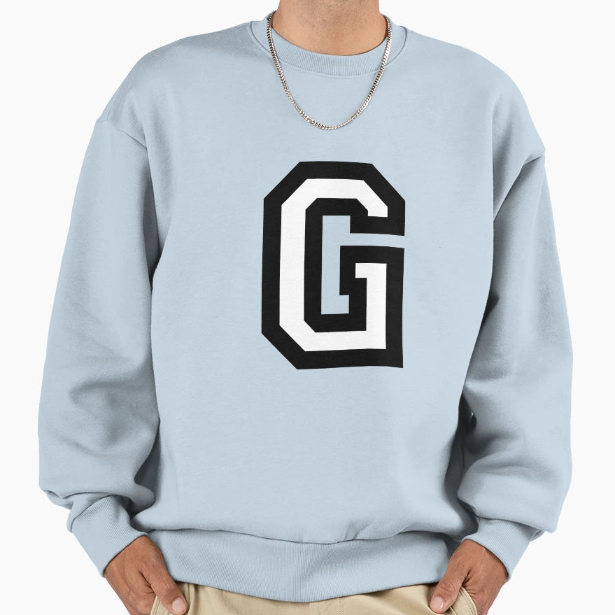 Letter G Two Color Sweatshirt - Custom Art Print for Adults - T-Shirt, Sweatshirt, Hoodie