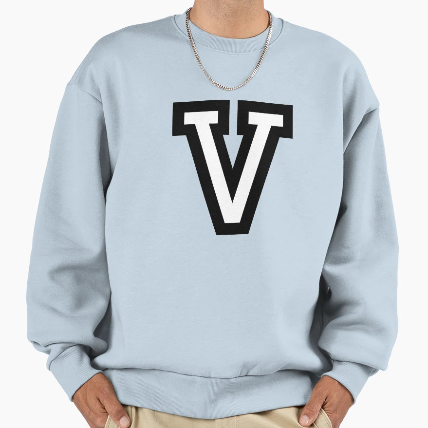 Letter V Two Color Sweatshirt - Novelty Apparel Unisex - T-Shirt, Sweatshirt, Hoodie