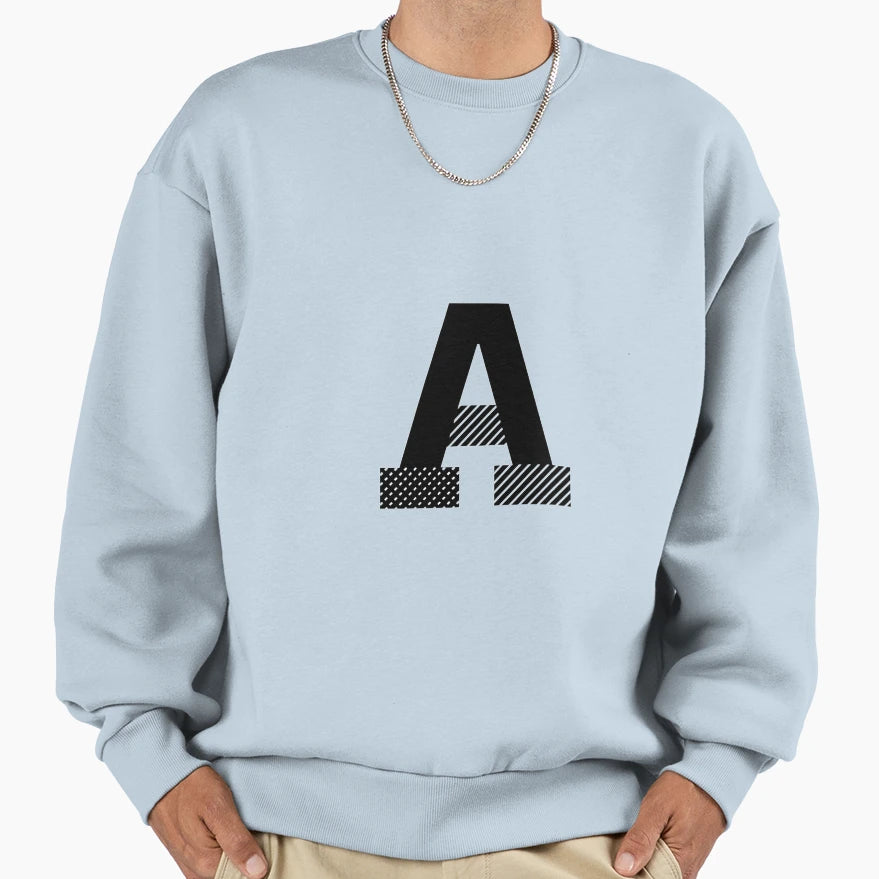 Letter Sweatshirt - Minimalist Print Men Women - T-Shirt, Sweatshirt, Hoodie