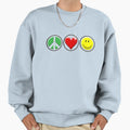 Peace Love Happiness Sweatshirt - Graphic Print Unisex - T-Shirt, Sweatshirt, Hoodie