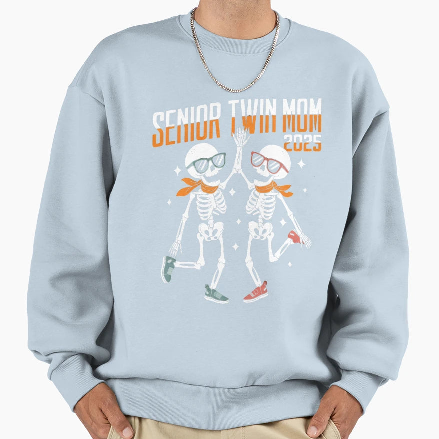 Senior Twin Mom Graduates Twins Sweatshirt - Minimalist Print Men Women - T-Shirt, Sweatshirt, Hoodie