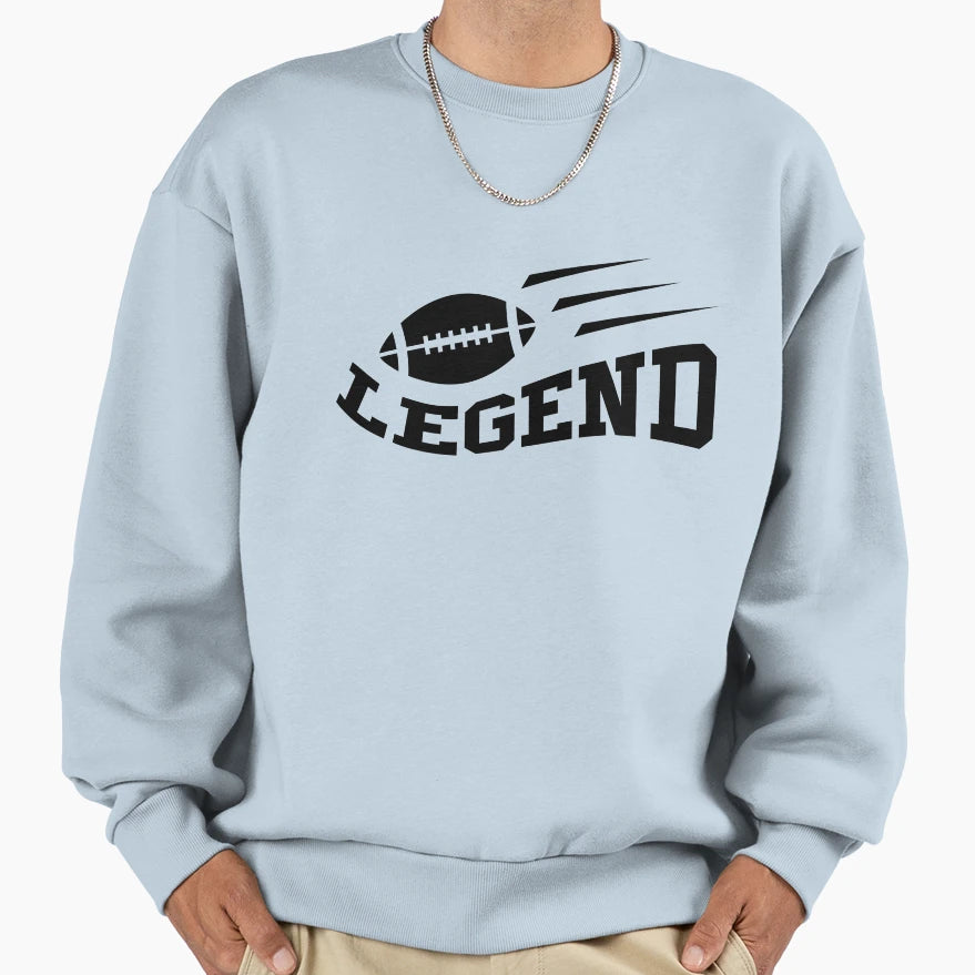 Football Legend Black T-Shirt - Unique Graphic Unisex - T-Shirt, Sweatshirt, Hoodie
