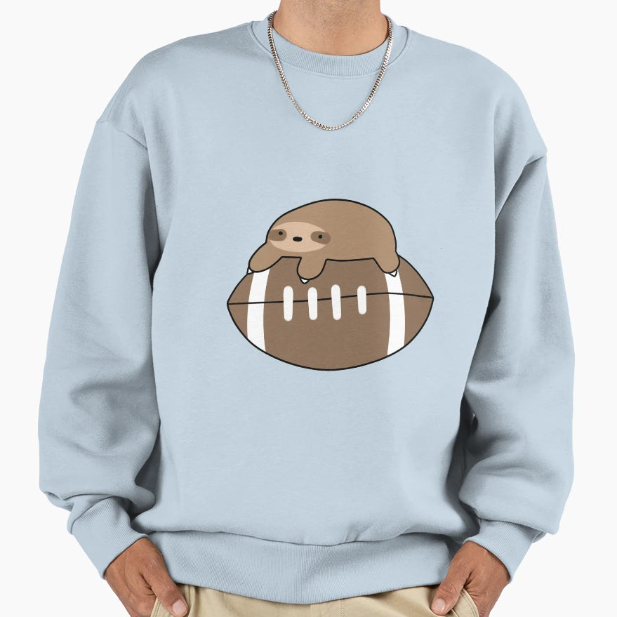Little Sloth And Football Sweatshirt - Minimalist Print Men Women - T-Shirt, Sweatshirt, Hoodie