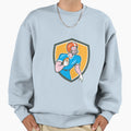 American Football Player Rusher Shield Sweatshirt - Trendy Graphic Unisex - T-Shirt, Sweatshirt, Hoodie