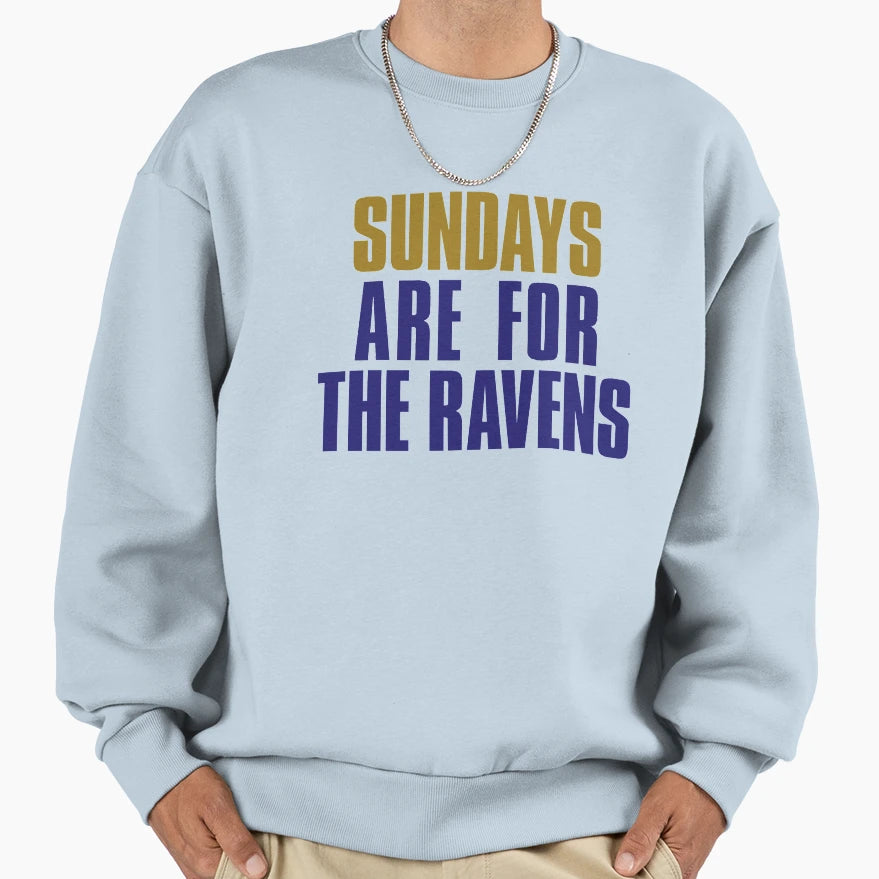 Sundays Are Ravens Baltimore Sweatshirt - Graphic Print for Adults - T-Shirt, Sweatshirt, Hoodie