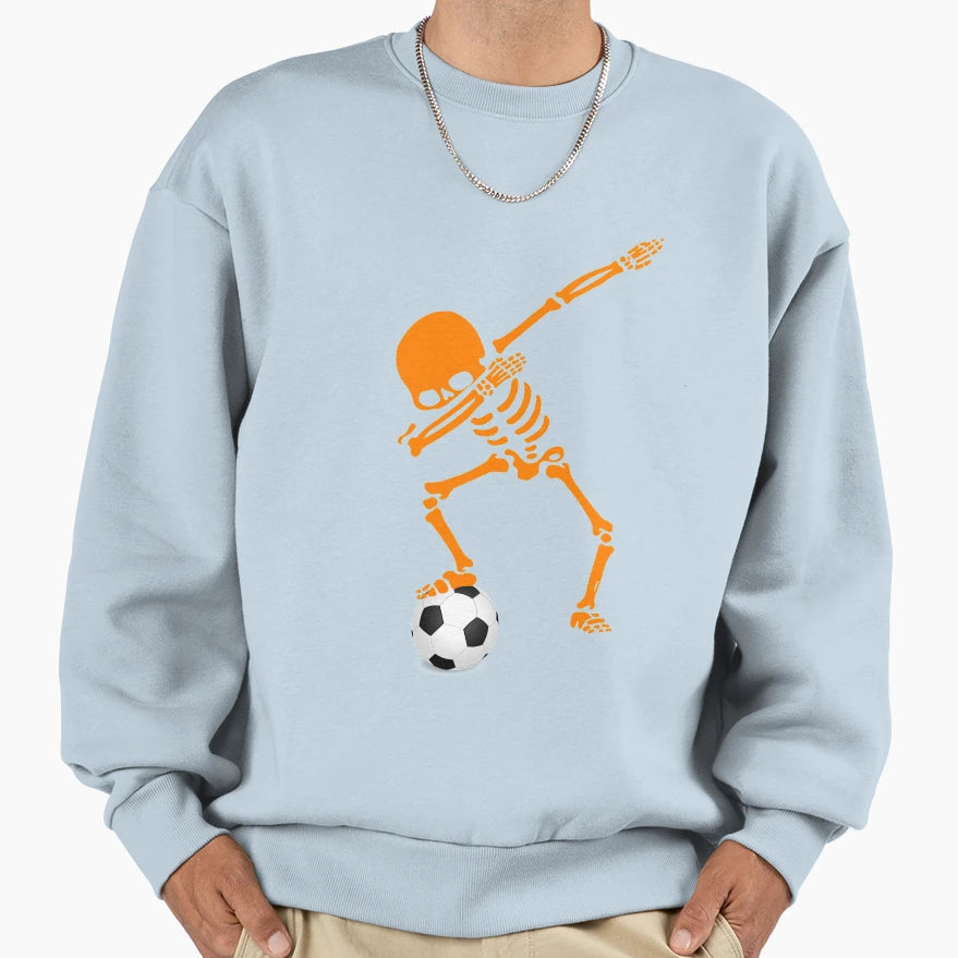 Dabbing Skeleton Soccer Soccer Soccer Hoodie - Custom Art Print for Adults - T-Shirt, Sweatshirt, Hoodie