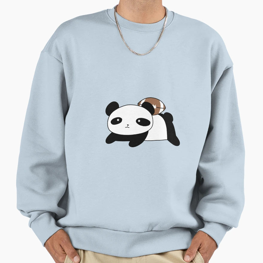 Football Panda Sweatshirt - Novelty Apparel Unisex - T-Shirt, Sweatshirt, Hoodie