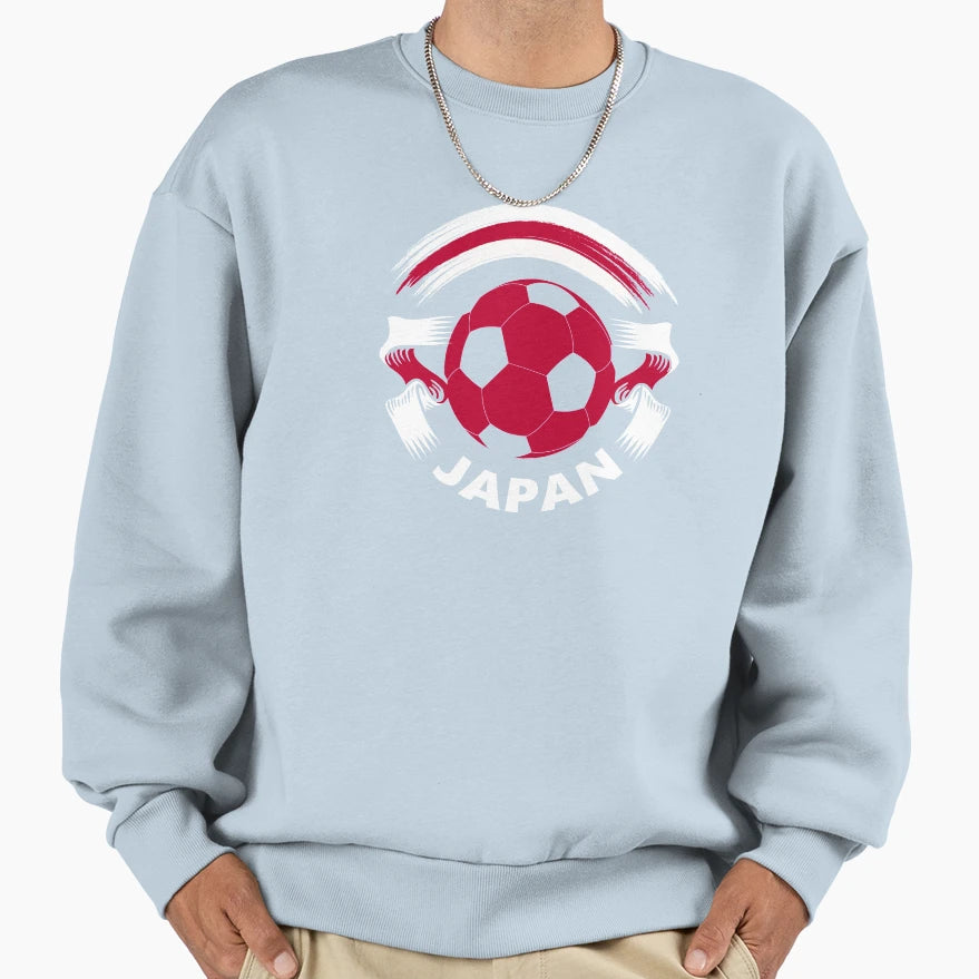 Japan Football Soccer Fan Flag Sweatshirt - Casual Everyday Wear Men Women - T-Shirt, Sweatshirt, Hoodie