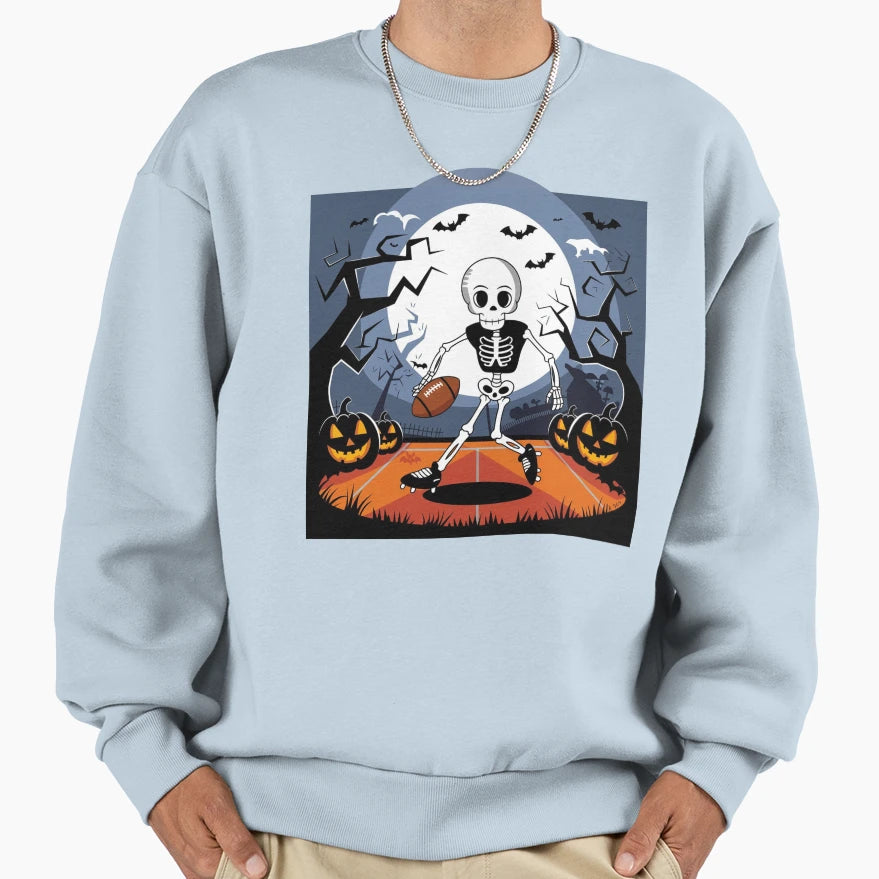 Halloween Skeleton Ball And Bats Sweatshirt - Streetwear Style Unisex - T-Shirt, Sweatshirt, Hoodie