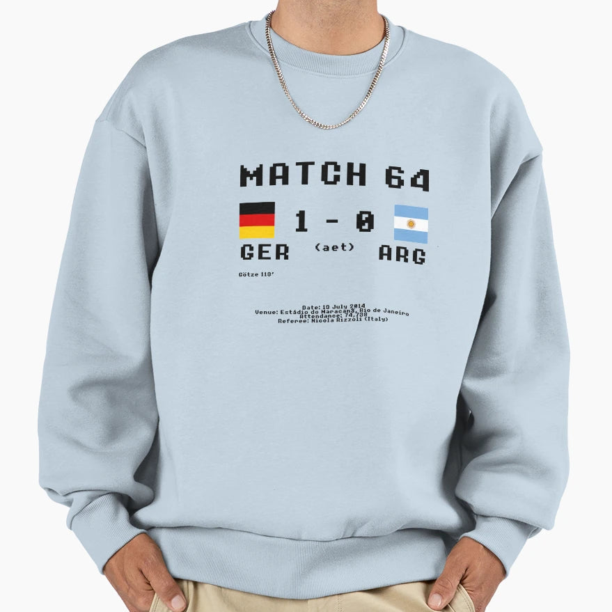Match 64 World Cup Final 2014 Sweatshirt - Custom Art Print Unisex - T-Shirt, Sweatshirt, Hoodie