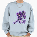 Eggplant Football Player 67 Sweatshirt - Casual Everyday Wear for Adults - T-Shirt, Sweatshirt, Hoodie