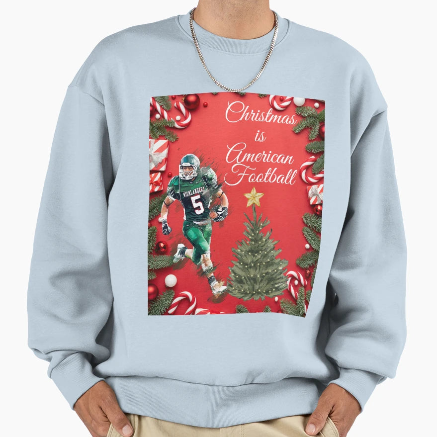 American Football Holiday Spirit T-Shirt - Fun Novelty Design Unisex - T-Shirt, Sweatshirt, Hoodie