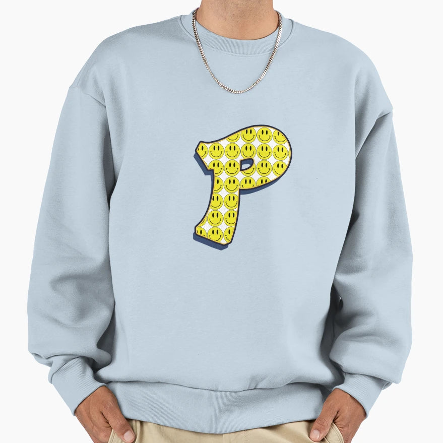 Letter P Smile Sweatshirt - Streetwear Style Men Women - T-Shirt, Sweatshirt, Hoodie