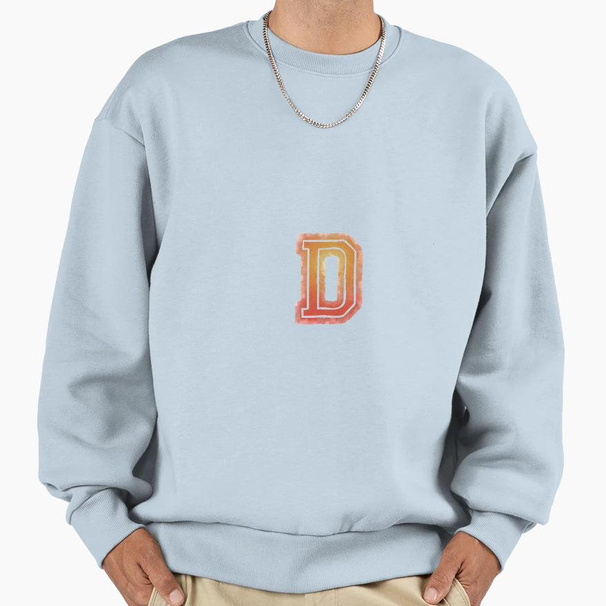 Alphabets Doodle College Jersey Sweatshirt - Minimalist Print for Adults - T-Shirt, Sweatshirt, Hoodie