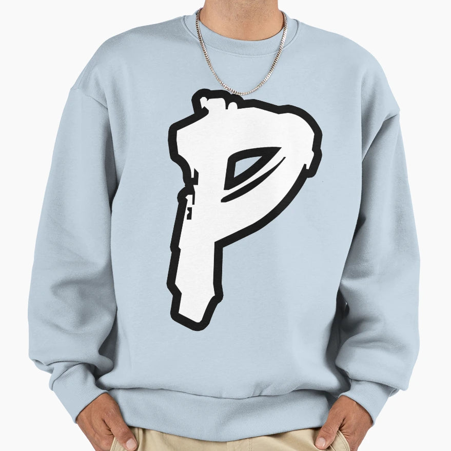 P Brush Capital Letter Initial Modern T-Shirt - Graphic Print Men Women - T-Shirt, Sweatshirt, Hoodie