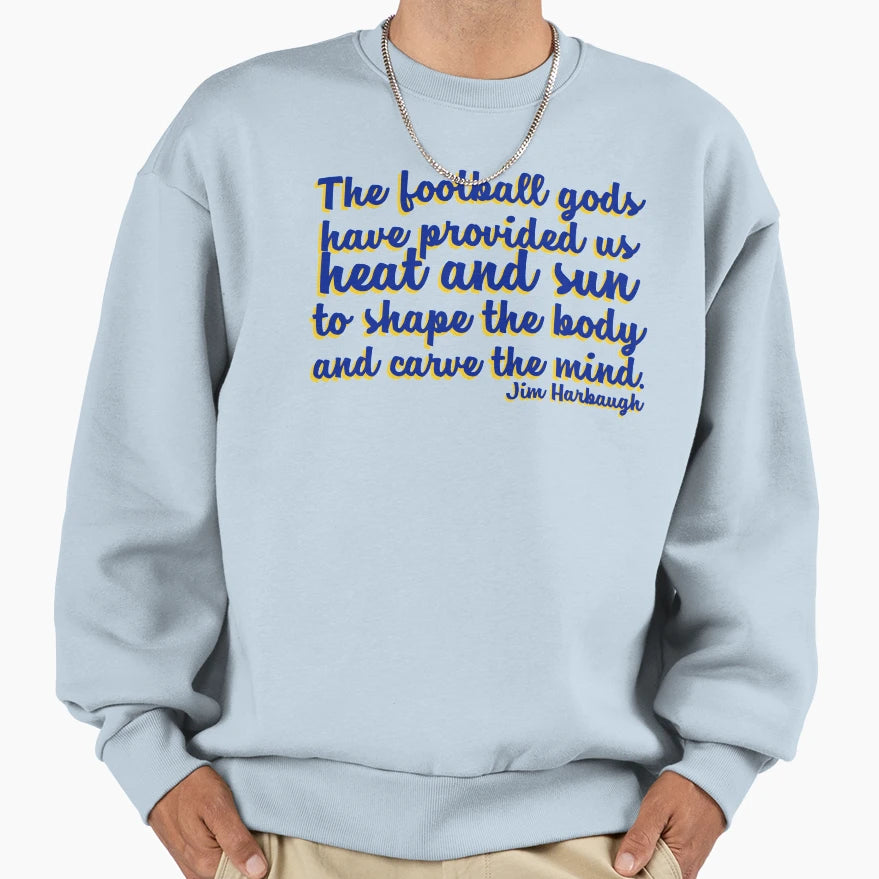 Jim Harbaugh Football Gods Sweatshirt - Minimalist Print for Adults - T-Shirt, Sweatshirt, Hoodie