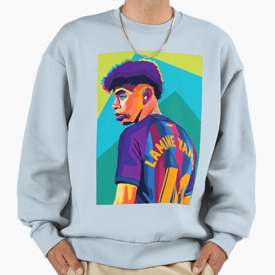Lamine Yamal Wpap Pop Art Sweatshirt - Aesthetic Graphic for Adults - T-Shirt, Sweatshirt, Hoodie