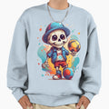 Cartoon Skull Playing Soccer Sweatshirt - Casual Everyday Wear Unisex - T-Shirt, Sweatshirt, Hoodie