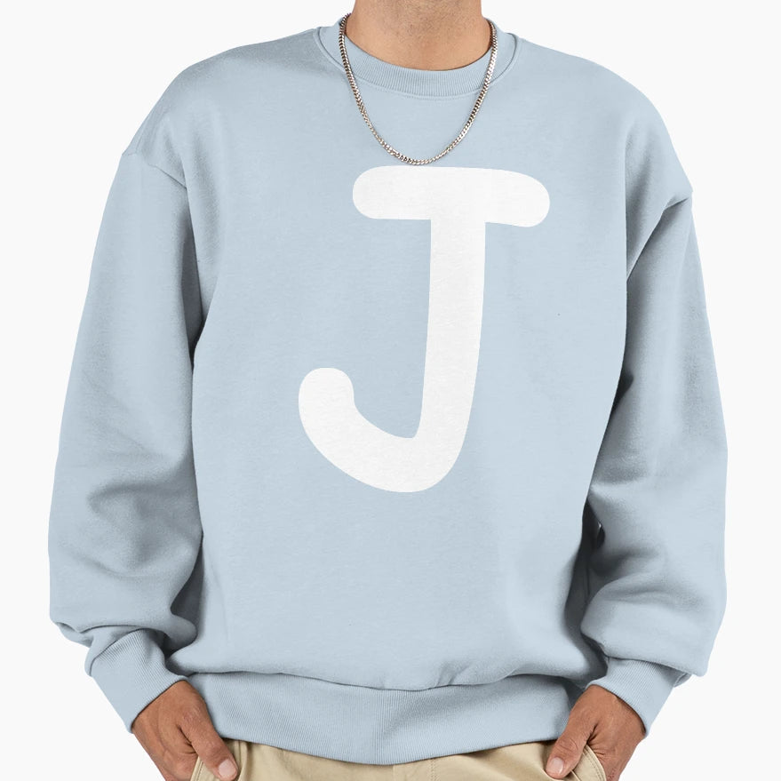 Letter J Capital Alphabet Sweatshirt - Fun Novelty Design for Adults - T-Shirt, Sweatshirt, Hoodie